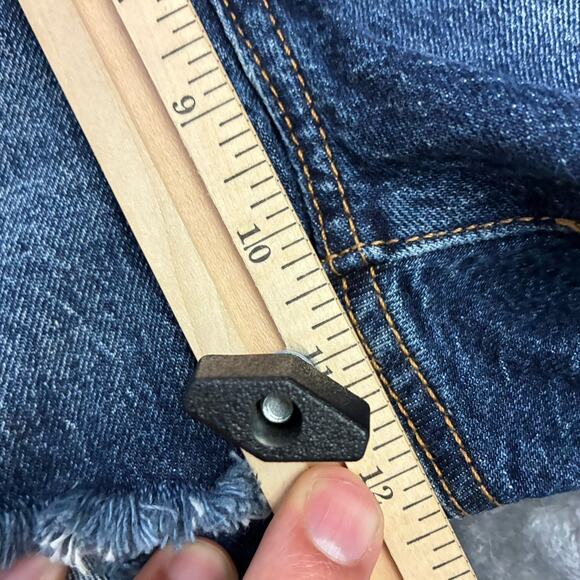 Vintage Levis 501 Jeans Shorts Womens Sz.27 Blue Button Fly Raw Hem Daisy Dukes - Picture 8 of 10